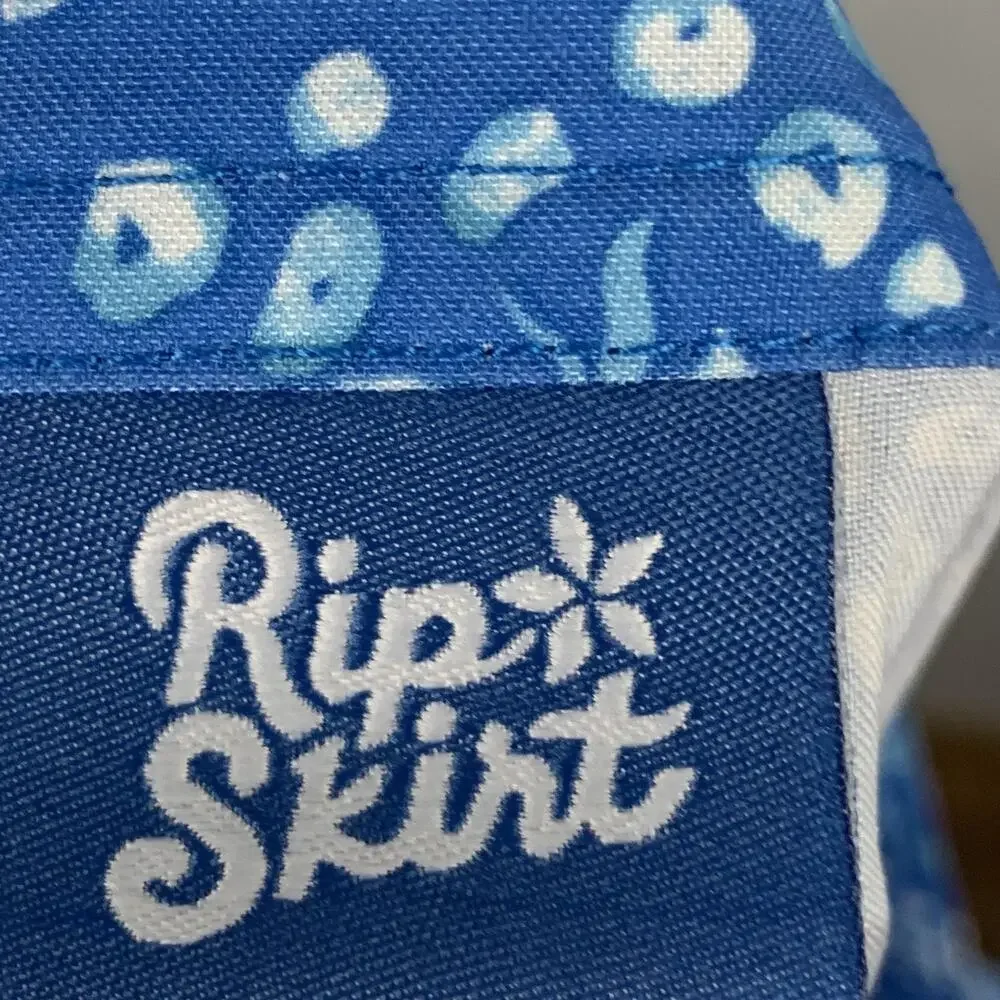 RipSkirt Skirt 2 Womens Large Blue Floral A Line Stretch Travel Pockets Casual